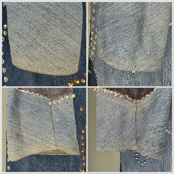 ❌SOLD❌Vintage 1970s Love Melody Denim and Leather Patchwork Jacket, Levi's - Picture 9 of 9